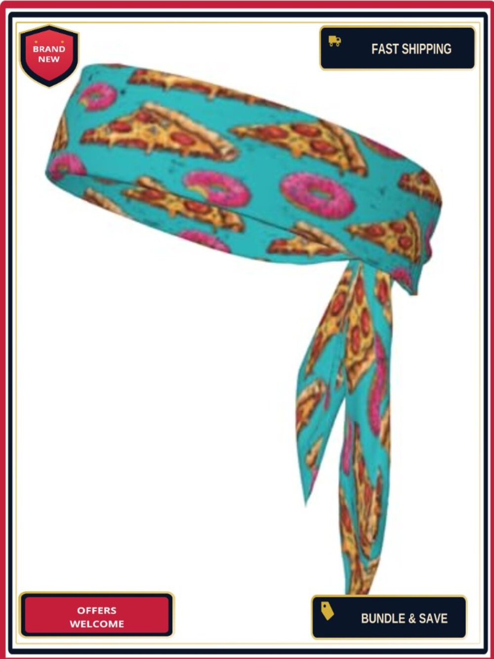 Unbranded Polyester Spandex Tie Headband Sport Running Sweatband Adjustable One